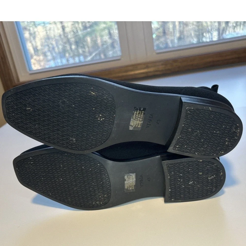 Vivaia Black Ryan Square Toe Slip-On Chelsea Boots Mesh Size 43 11.5-12 - Picture 5 of 7